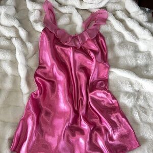 pink coquette  slip dress